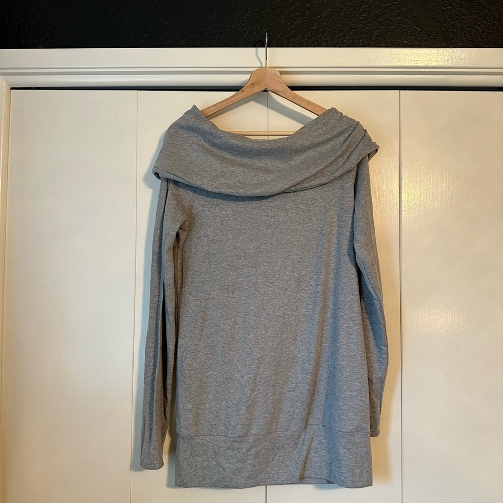 Cowl Neck Sweatshirt dress / Long Shirt